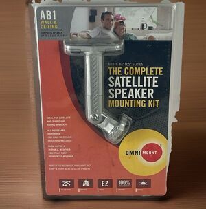 OmniMount AB1 Satellite Speaker Wall/Ceiling Mount Kit - Fits Bose, Sony, JVC
